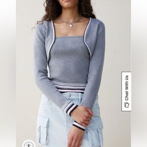 PACSUN knit tube top and bolero! Matching! Never worn. both XS 🎀